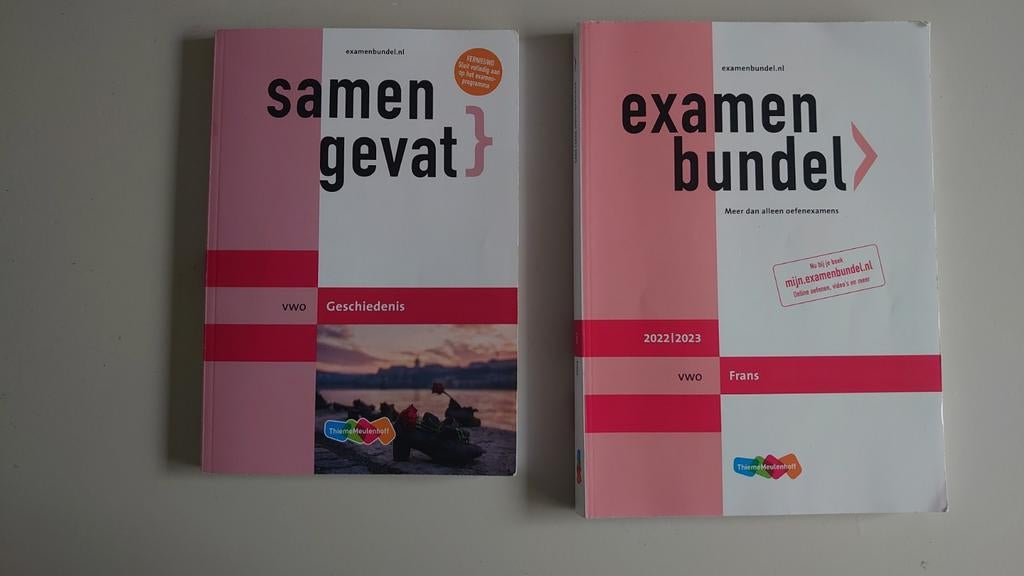 Examenbundel vwo frans 2022/2023 en samengevat geschiedenis, Ophalen, Zo goed als nieuw, VWO, Frans