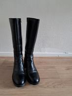 Nieuwe ZWARTE LEREN DAMES LAARZEN, Kleding | Dames, Schoenen, Ophalen of Verzenden, Nieuw, Zwart, Hoge laarzen