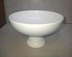 Klein wit rond schaaltje op voet, Ophalen of Verzenden, Effen, Porselein, Schaal of Schalen