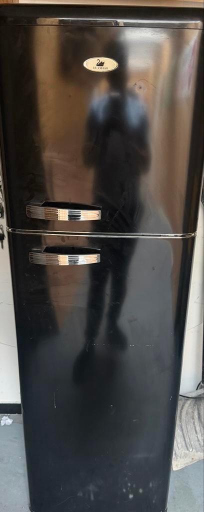 Zwarte koelkast met vriesvak - Merk De Zwaan, Witgoed en Apparatuur, Gebruikt, 100 tot 150 liter, Ophalen of Verzenden, 140 tot 160 cm