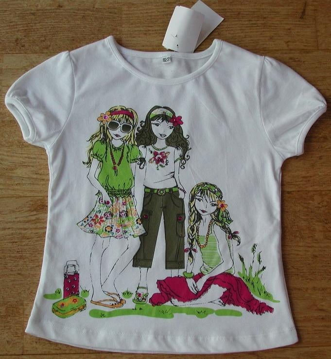 Wit meisjes t-shirt NIEUW, Kinderen en Baby's, Kinderkleding | Maat 110, Ophalen of Verzenden, Nieuw, Meisje, Shirt of Longsleeve