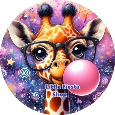 L1641 icing frosting giraf 19cm eetbare taart plaat print, Hobby en Vrije tijd, Taarten en Cupcakes maken, Nieuw, Versiering, Taarten