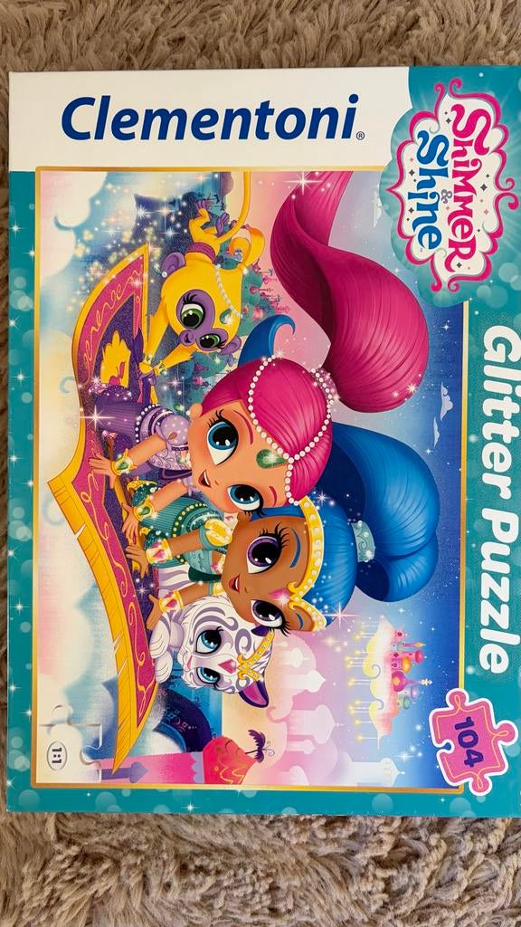 Clementoni Shimmer & Shine Glitter Puzzel 104 stukjes, Ophalen, Meer dan 50 stukjes, Gebruikt, 6 jaar of ouder