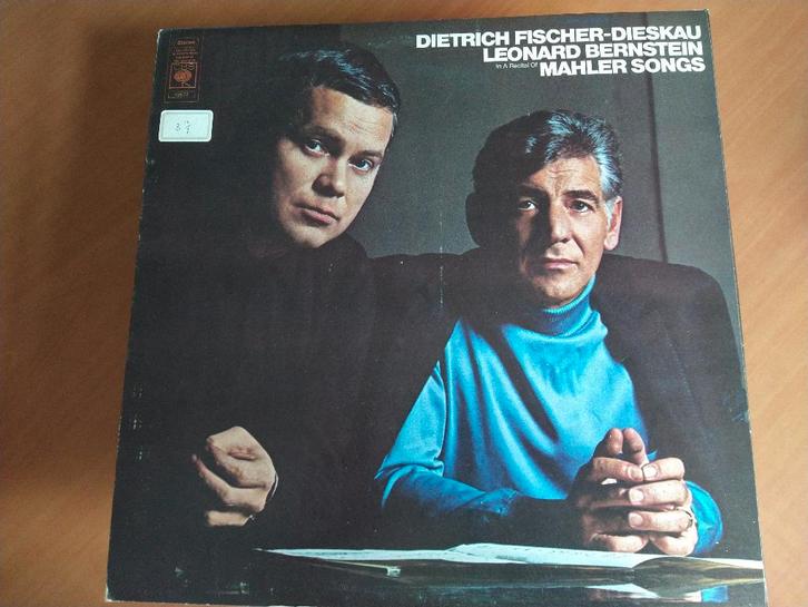 LP Dietrich Fischer-Dieskau, Leonard Bernstein - Mahler, Cd's en Dvd's, Vinyl | Klassiek, Zo goed als nieuw, Romantiek, Orkest of Ballet