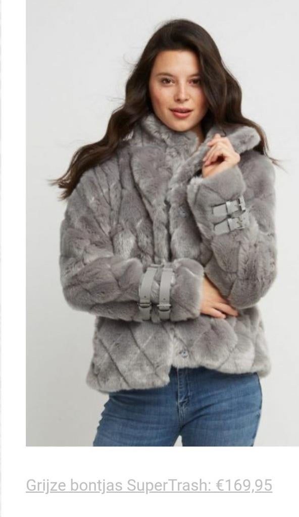 Als nieuw faux fur Supertrash fashion trendy mt XL grijs, Kleding | Dames, Supertrash, Maat 46/48 (XL) of groter, Ophalen of Verzenden