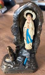 Koperen Lourdesgrot met muziek, Bernadette en Maria, Antiek en Kunst, Antiek | Religie, Ophalen of Verzenden