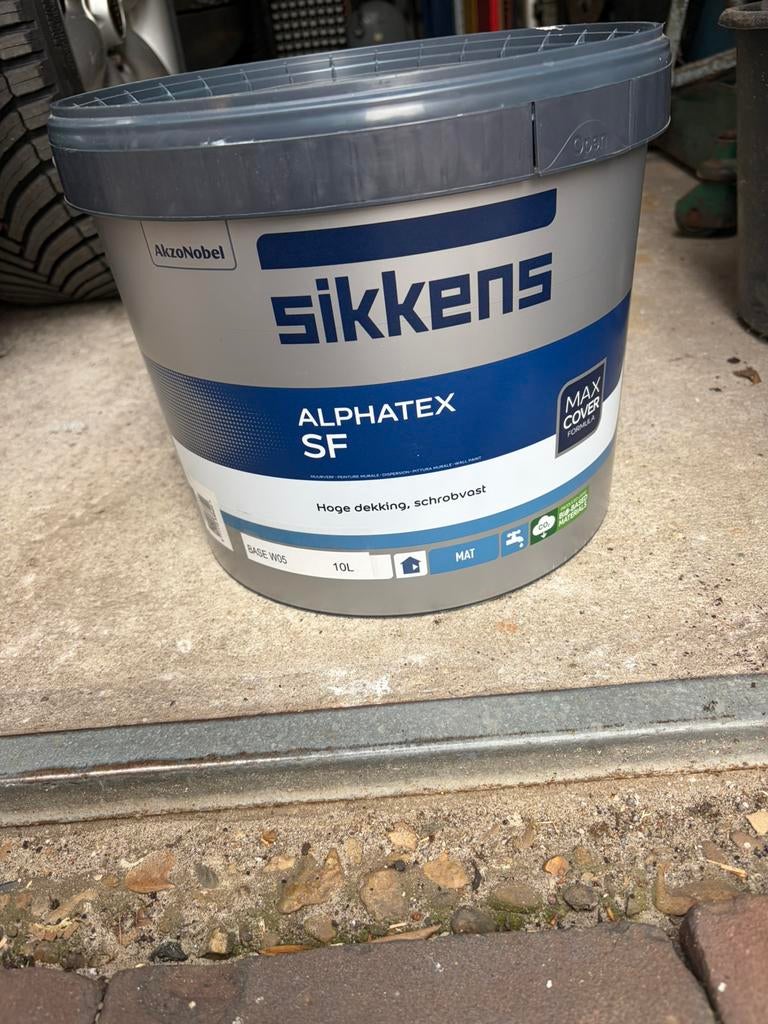 Sikkens alphatex sf in mooie kleur gemengd. ( 10 liter ), Ophalen, Beige, Nieuw, Verf
