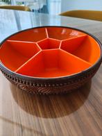 Retro Vintage 70s snack schaal, Huis en Inrichting, Ophalen of Verzenden, Rond