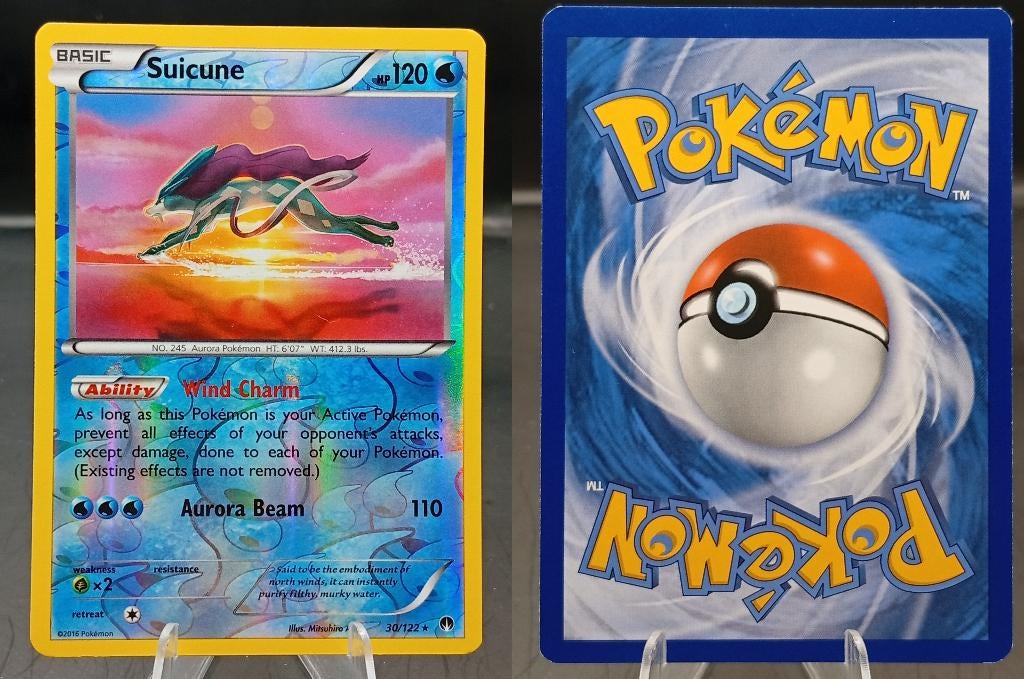 Suicune Reverse holo (BKP 30) - Near Mint, Ophalen of Verzenden, Zo goed als nieuw, Losse kaart