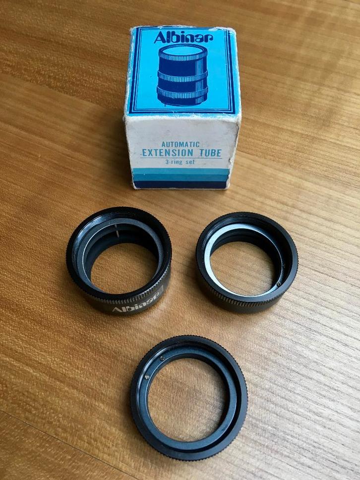 Albinar extension tube 3 ringen set (voor analoge camera’s), Audio, Tv en Foto, Overige Audio, Tv en Foto, Zo goed als nieuw, Ophalen of Verzenden