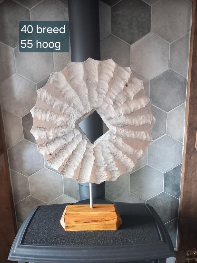 Houten ornament op standaard, Huis en Inrichting, Woonaccessoires | Overige, Ophalen of Verzenden
