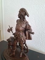 Middeleeuwse jager met hond ., Ophalen of Verzenden