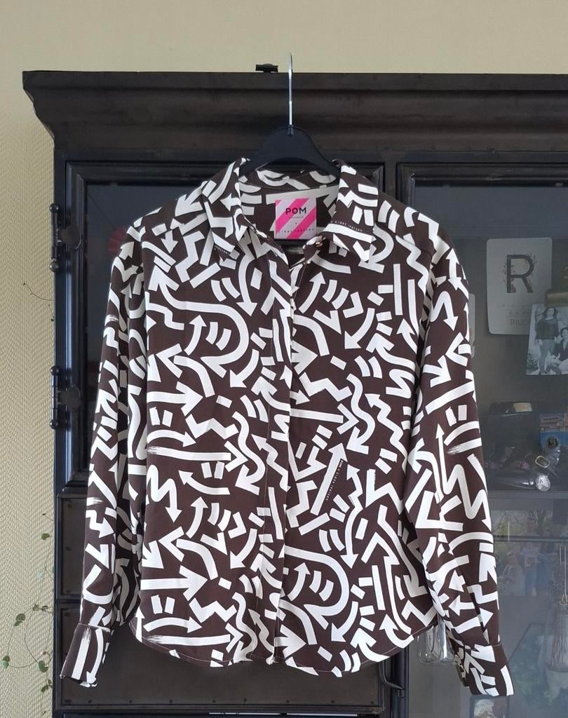 Pom Amsterdam Claes Iversen blouse, Bruin, Ophalen of Verzenden, Zo goed als nieuw, Maat 36 (S)