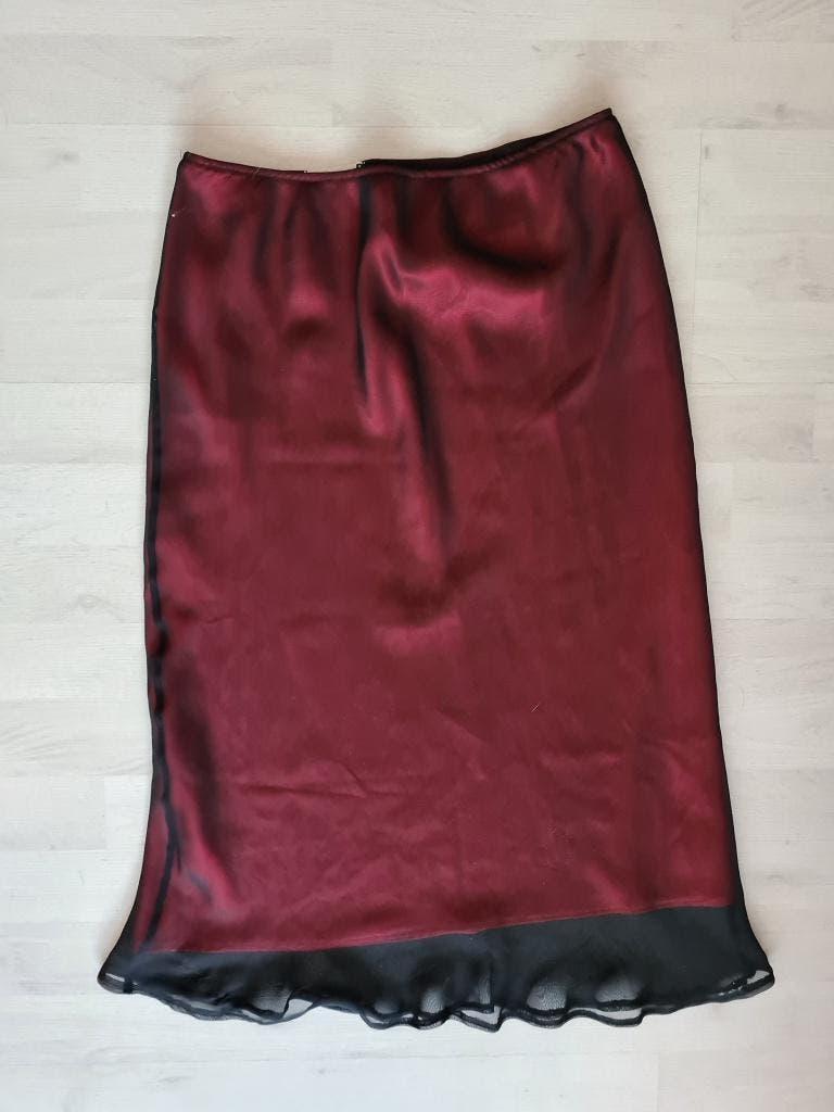 bordeau rood rokje maat, Kleding | Dames, Rokken, Maat 38/40 (M), Ophalen of Verzenden, Knielengte, Gedragen