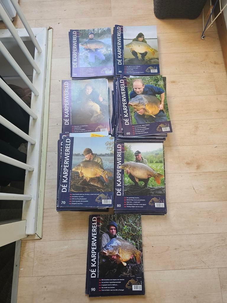 Grote collectie tijdschriften De Karperwereld (2004-2013), Ophalen of Verzenden