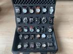 Partij van 36 herenhorloges in luxe koffer, Ophalen of Verzenden, Nieuw, Overige materialen, Overige merken