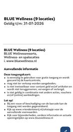Blue wellness entree, Tickets en Kaartjes, Kortingen en Cadeaubonnen, Spa of Sauna