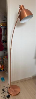 Koperkleurige Vloerlamp - 165 cm Hoog, Ophalen, Gebruikt, Metaal, 150 tot 200 cm