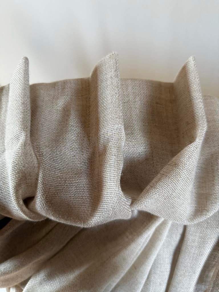 Vt wonen linnen gordijnen, 200 cm of meer, Beige, Nieuw, Ophalen of Verzenden