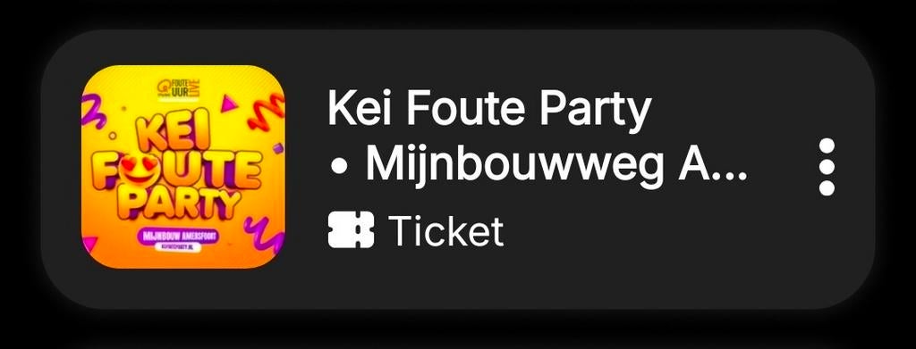 Kei Foute Party Ticket, Eén persoon