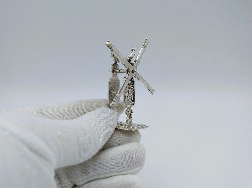Zilveren haalmolen, F. van Strant II, Amsterdam, ca. 1740, Antiek en Kunst, Verzenden, Zilver