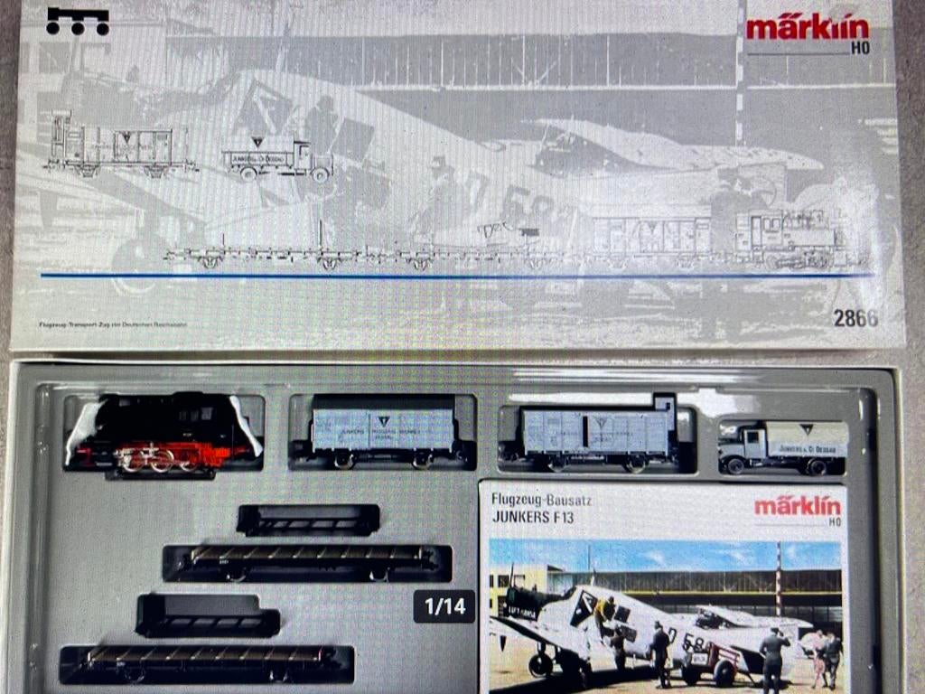 ** NIEUW ** Märklin 2866 ** VLIEGTUIGTRANSPORT ** BR 80 **, Hobby en Vrije tijd, Modeltreinen | H0, Wisselstroom, Treinset, Nieuw