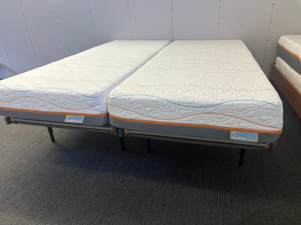 Mline slowmotion 4 matrassen 90x210 Nu voor €575 per stuk, 90 cm, Eenpersoons, 210 cm, Nieuw