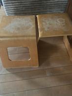 Vintage ikea krukjes/bijzettafels set van twee, Ophalen of Verzenden, Gebruikt, Hout
