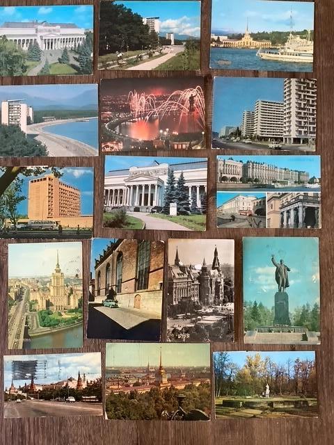 19x Rusland ansichtkaart mooi gelopen met zegels -1960-'90, Verzamelen, Ansichtkaarten | Buitenland, Verzenden, 1960 tot 1980
