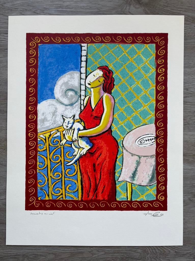 Jacques Tange - "Domestic Animal" - zeefdruk, Ophalen