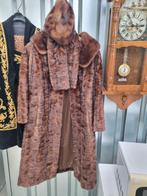 Vintage Bontjas met bijpassende Sjaal en Muts, Maat 38/40 (M), Bruin, Ophalen of Verzenden, H. Voet