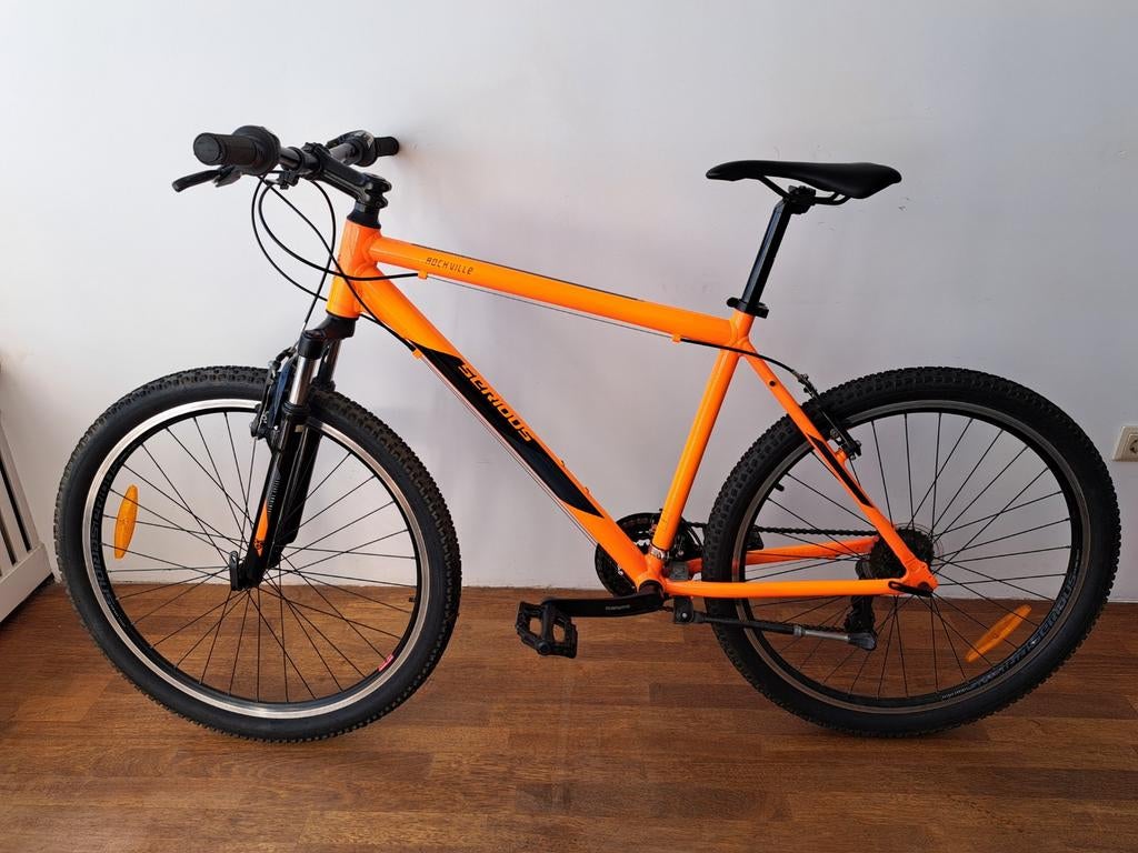 L size Orange MTB Serious Rockville, Overige merken, Velgrem, Versnellingen, 49 tot 53 cm