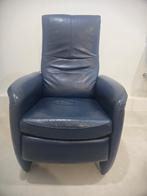 Relax Fauteuil, Huis en Inrichting, Stoelen, Ophalen, Gebruikt, Blauw, Leer