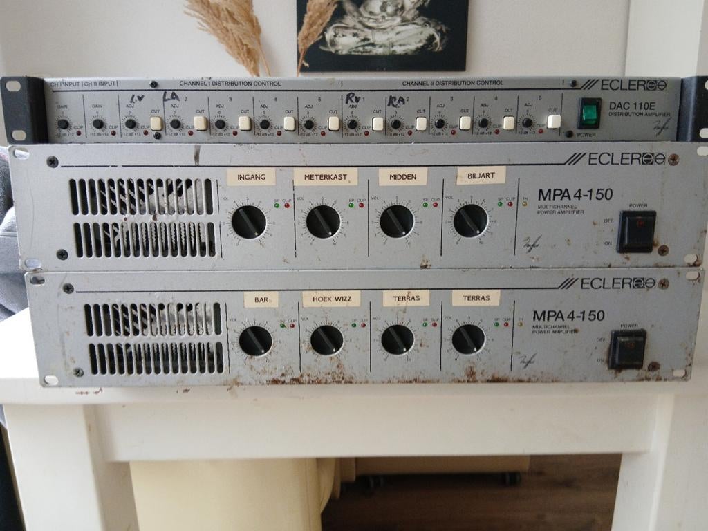 Ecler MPA 4-150 Meerkanaals Versterker - 4x 150W, Ophalen of Verzenden, Zo goed als nieuw