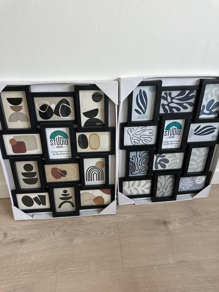 2 fotolijsten collage 58x45 cm, Huis en Inrichting, Woonaccessoires | Lijsten, Ophalen, Gebruikt, Kunststof, 50 tot 75 cm