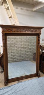 Antieke Franse Schouwspiegel, Antiek en Kunst, Antiek | Spiegels, Ophalen, Rechthoekig, 150 tot 200 cm, 150 tot 200 cm