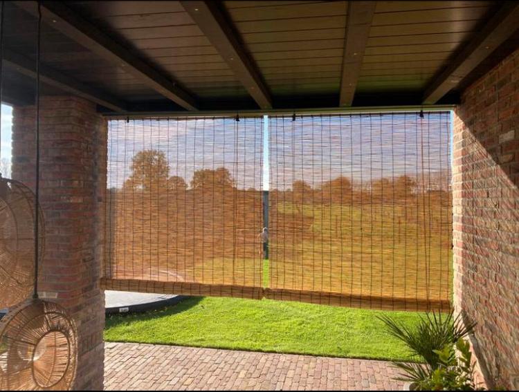 Nieuw: Bamboe rolgordijnen 4 stuks, Ophalen of Verzenden, Nieuw, 100 tot 150 cm, 200 cm of meer