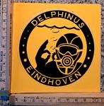 Vintage sticker strip duiker Duikclub Delphinus Eindhoven gl, Ophalen of Verzenden, Zo goed als nieuw