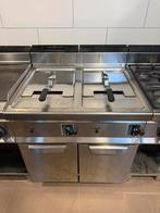 Dubbele Friteuse van Bertos op gas en neutrale unit, Ophalen, Fornuis, Frituur en Grillen