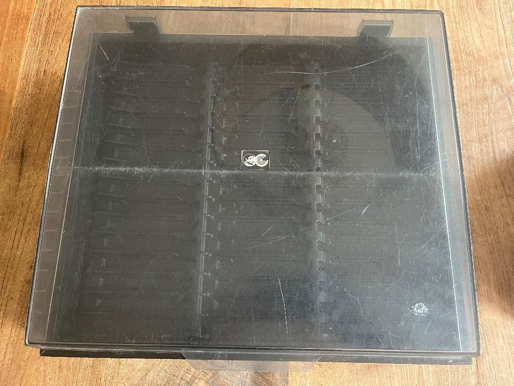 Vintage opbergbox muziekcassettes, Ophalen of Verzenden, Gebruikt
