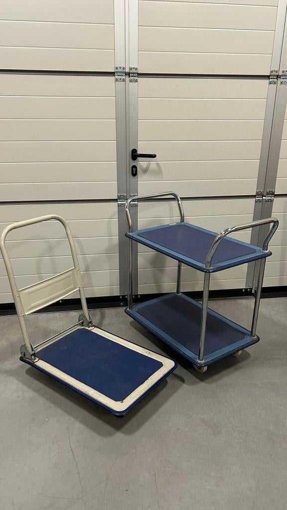 Magazijnwagen en tafelkar Fetra, Doe-het-zelf en Verbouw, Transportwagens, 100 liter of meer, Ophalen, Gebruikt, Transportkar