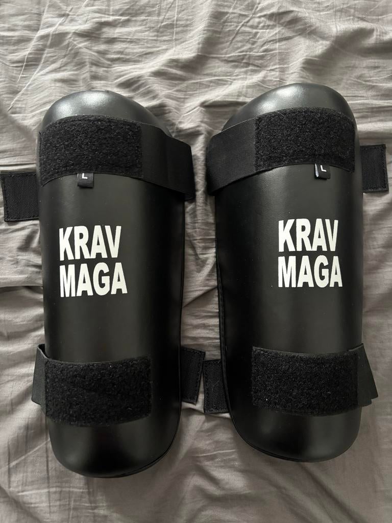 Krav Maga scheenbeschermers maat L, Sport en Fitness, Vechtsporten en Zelfverdediging, Ophalen, Overige, Vechtsportbescherming