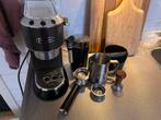 Delonghi Dedica Espressomachine + Extra's, Afneembaar waterreservoir, Espresso apparaat, Ophalen of Verzenden, Zo goed als nieuw