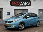 Nissan Note 1.2 Connect / 360 Camera / Navi / Clima / Boekj, Stof, 980 kg, Zwart, Blauw