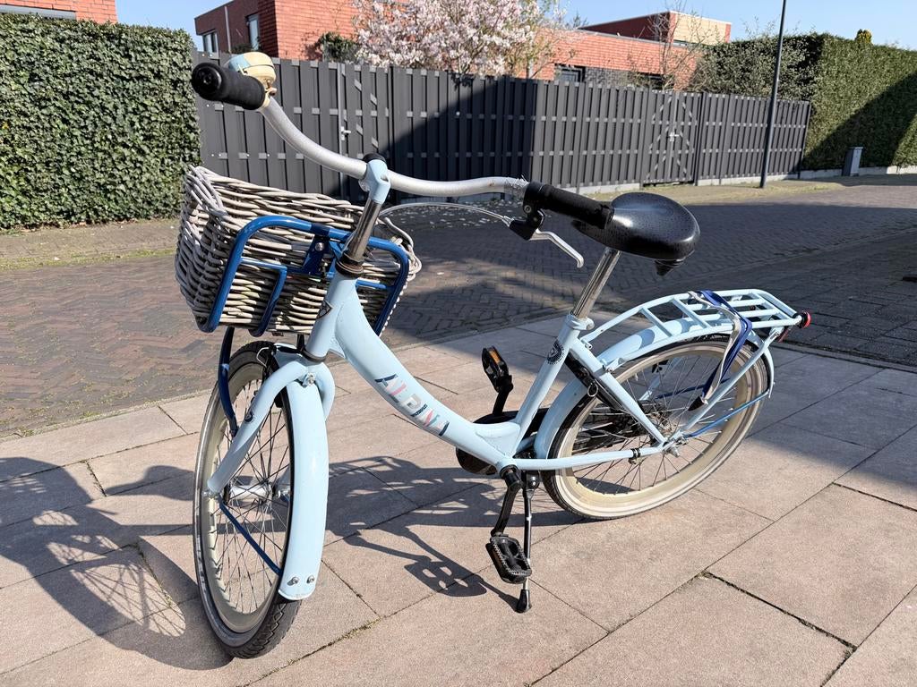 Alpina Kinderfiets 22 inch blauw met mandje, Ophalen, Gebruikt, 20 inch of meer