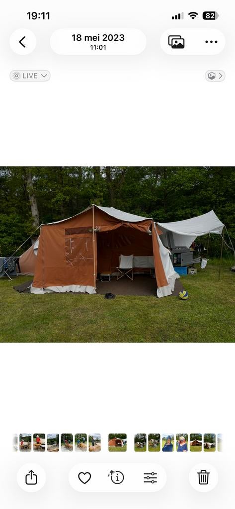 Aart kok zambezi original plus cross road, Caravans en Kamperen, Vouwwagens, Ophalen, Aart Kok, Lichtgrijs, Aanwezig