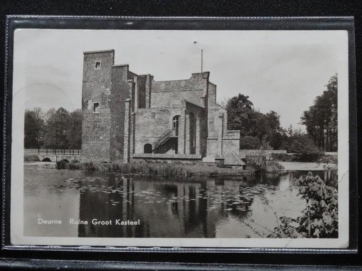 DEURNE   Ruine Groot Kasteel  vouw, Verzamelen, Ansichtkaarten | Nederland, Gelopen, Noord-Brabant, Voor 1920, Ophalen of Verzenden