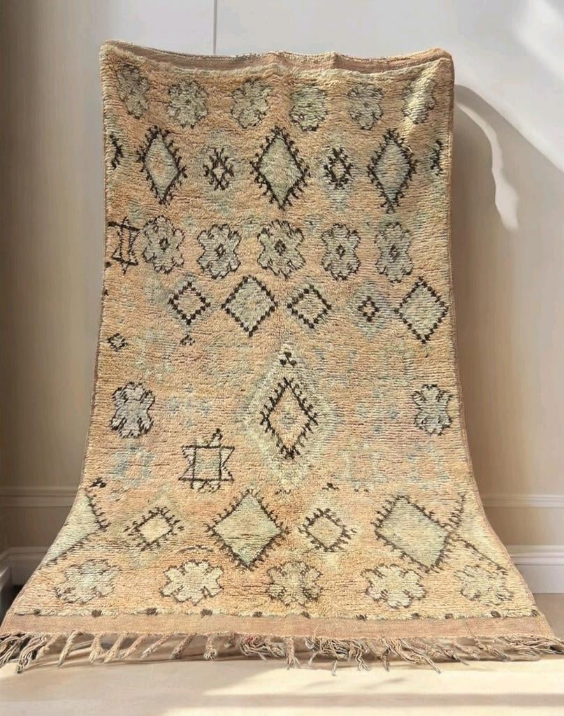 Beni mguild berber tapijt mint/beige kleur 154x270 cm, Huis en Inrichting, Beige, Ophalen of Verzenden, 200 cm of meer, Rechthoekig