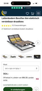 Elektrische lattenbodem Bossflex 600 draadloos 120x190, Ophalen, Gebruikt, 190 cm of minder, Twijfelaar