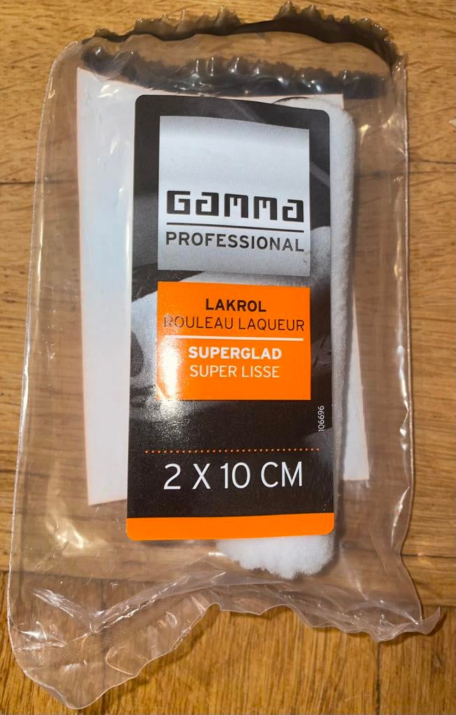 1 Lakrol 10cm superglad verfroller lakverfroller lakverf rol, Ophalen of Verzenden, Zo goed als nieuw